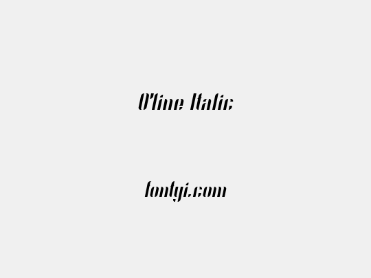 O'line Italic