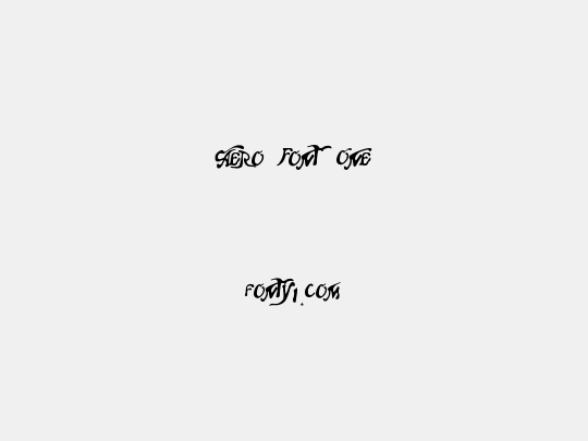 Aero Font One