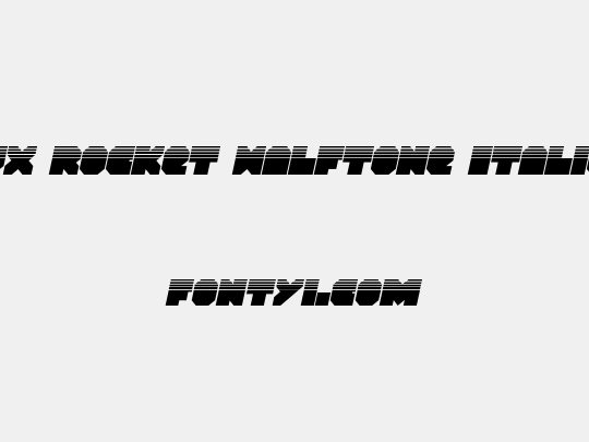 VX Rocket Halftone Italic