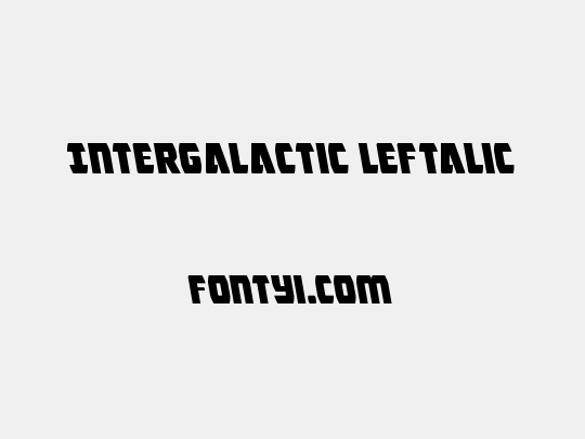 Intergalactic Leftalic