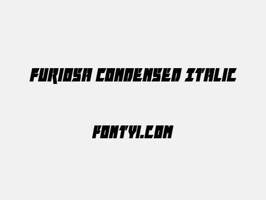 Furiosa Condensed Italic