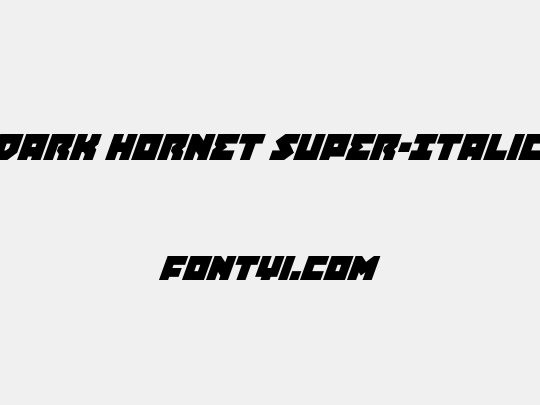 Dark Hornet Super-Italic