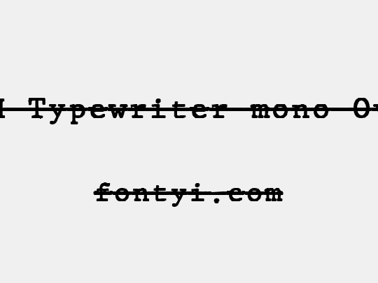 JMH Typewriter mono Over