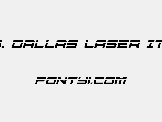 U.S.S. Dallas Laser Italic