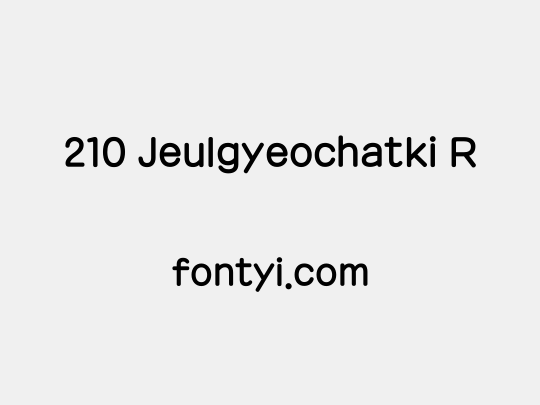 210 Jeulgyeochatki R