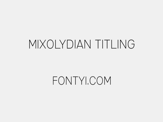 Mixolydian Titling