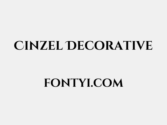 Cinzel Decorative