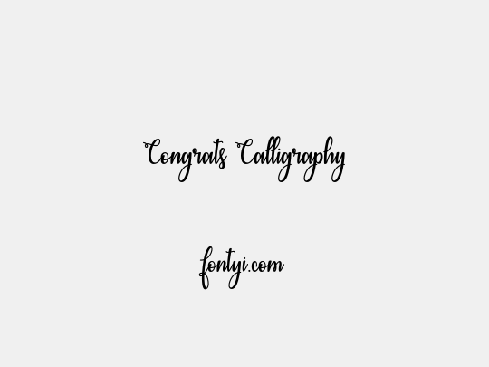 Congrats Calligraphy