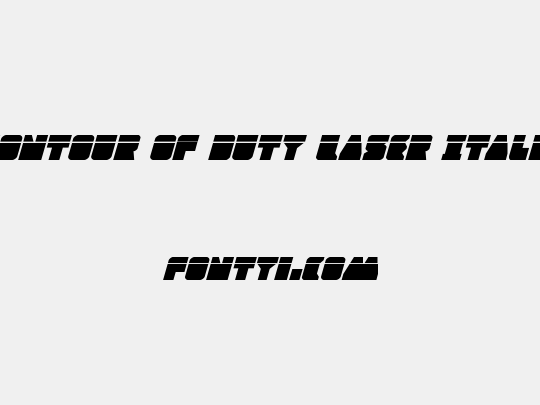 Contour of Duty Laser Italic
