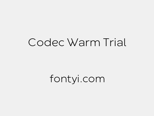 Codec Warm Trial