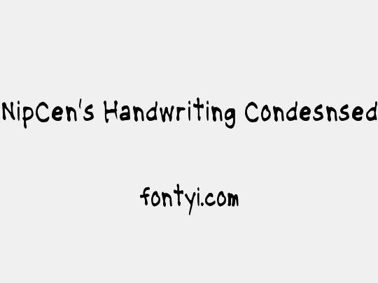 NipCen's Handwriting Condesnsed