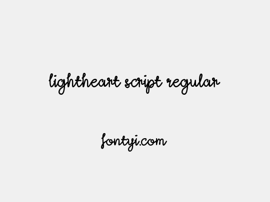 Lightheart Script Regular