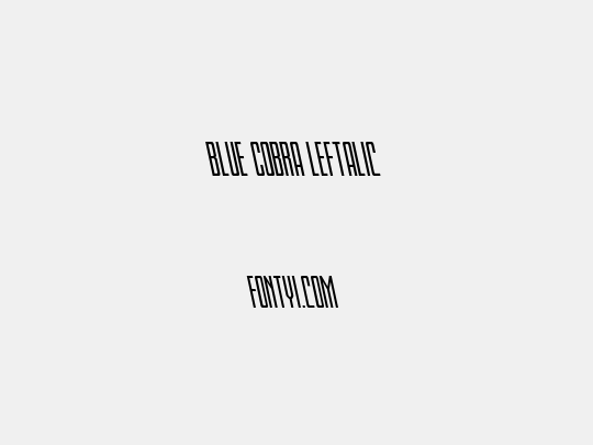 Blue Cobra Leftalic