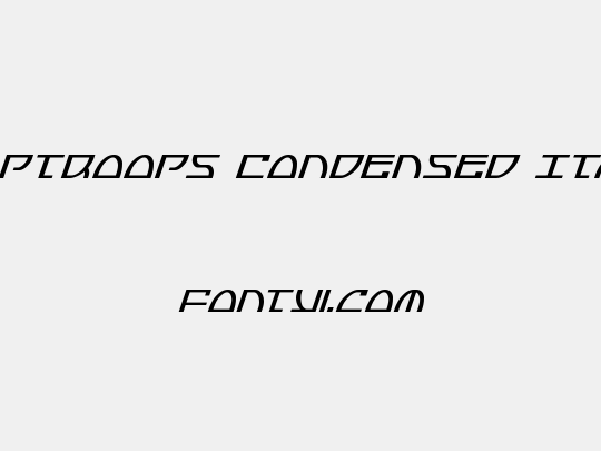 Jumptroops Condensed Italic