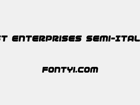1st Enterprises Semi-Italic