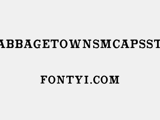 CabbagetownSmCapsStd