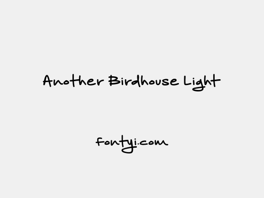 Another Birdhouse Light