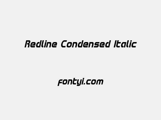 Redline Condensed Italic