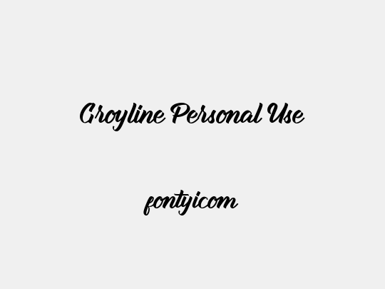 Groyline Personal Use