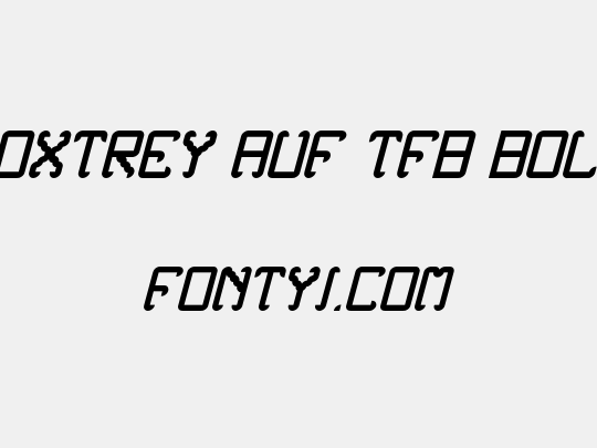 Noxtrey Auf tfb bold