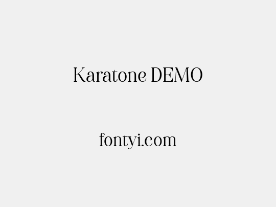 Karatone DEMO