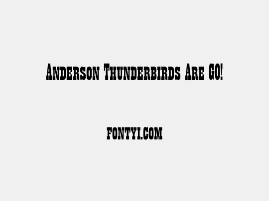 Anderson Thunderbirds Are GO!