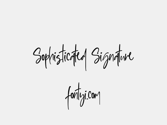Sophisticated Signature