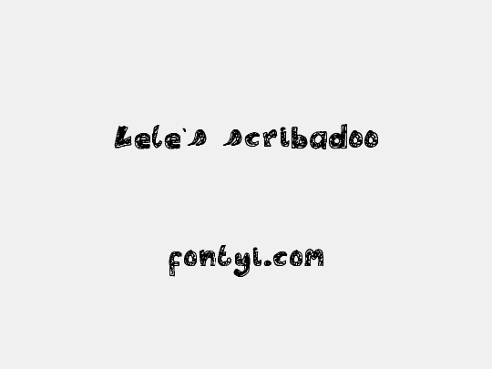 Lele's scribadoo