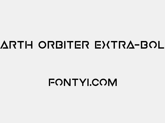 Earth Orbiter Extra-Bold
