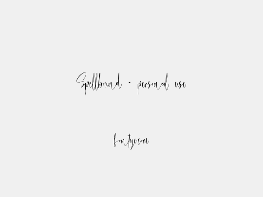 Spellbound - personal use