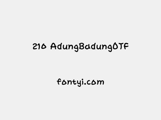 210 AdungBadungOTF