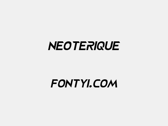 NEOTERIQUE