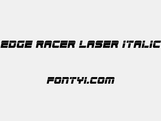 Edge Racer Laser Italic