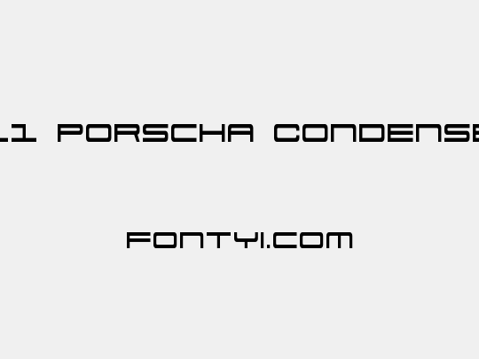 911 Porscha Condensed