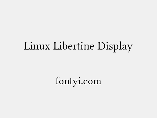 Linux Libertine Display