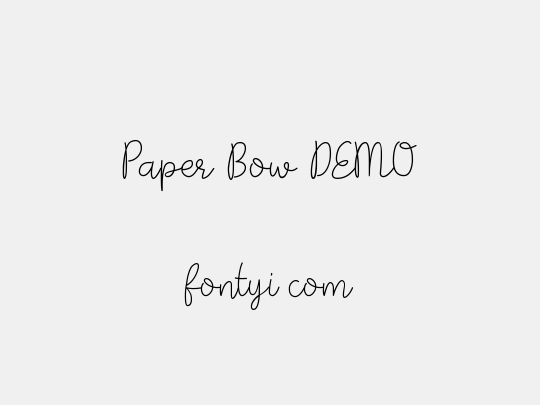 Paper Bow DEMO