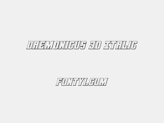Daemonicus 3D Italic
