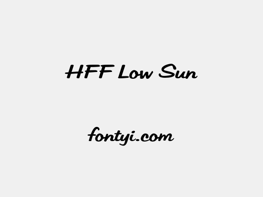 HFF Low Sun