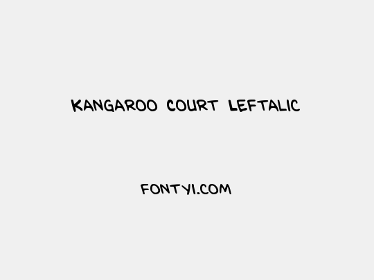 Kangaroo Court Leftalic