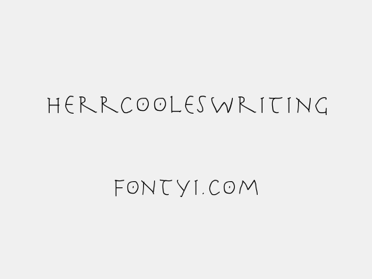 HerrCoolesWriting