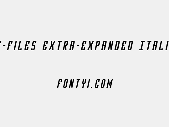 Y-Files Extra-Expanded Italic