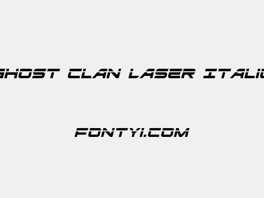Ghost Clan Laser Italic