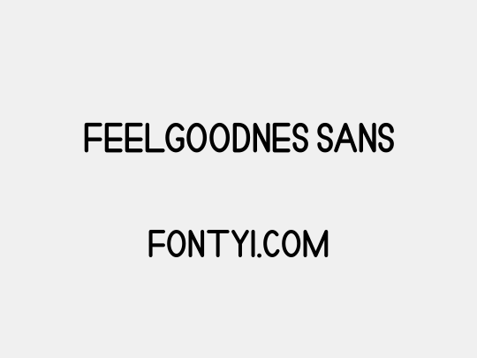 Feelgoodnes sans