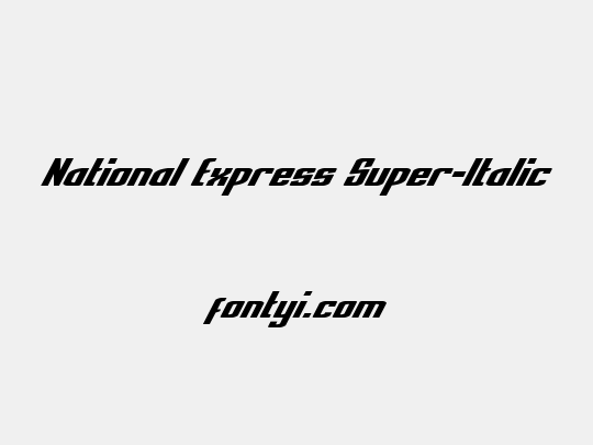 National Express Super-Italic