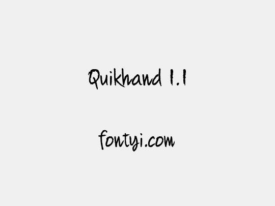 Quikhand 1.1