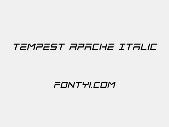 Tempest Apache Italic