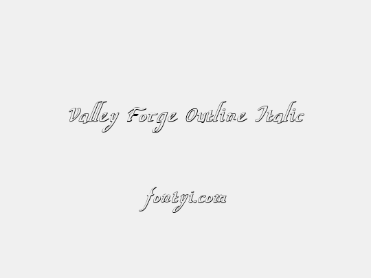 Valley Forge Outline Italic