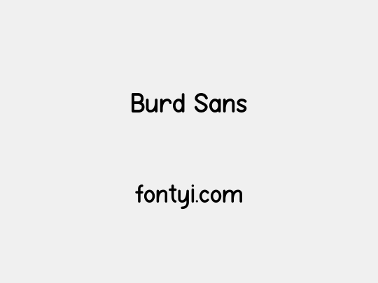 Burd Sans