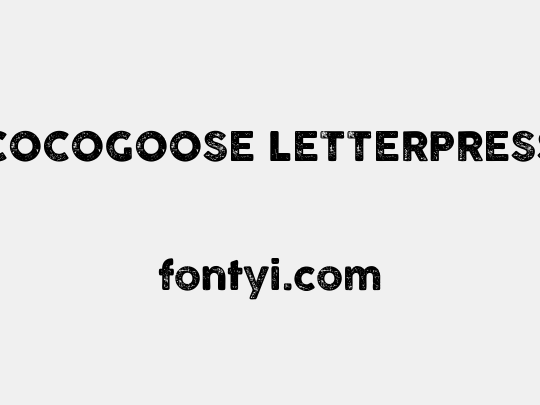 COCOGOOSE LETTERPRESS