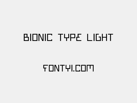Bionic Type Light